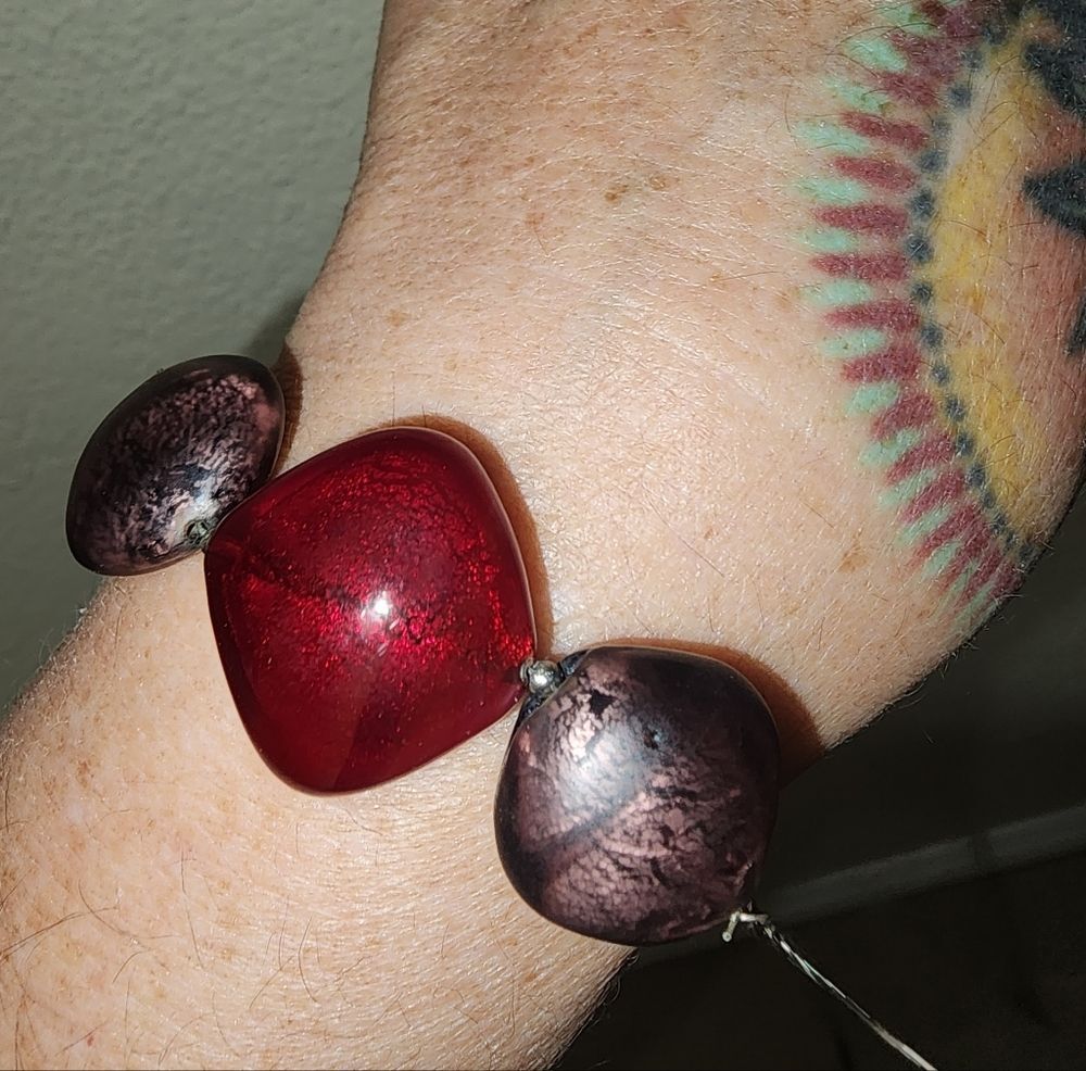 Vintage Antica Murrina 925 Murano Glass Bracelet